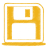 Yellow disk icon