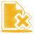 Yellow-document-cross icon