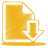Yellow document download icon