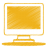 Yellow monitor icon