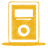 Yellow mp3 player icon