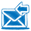 Blue-mail-receive icon