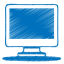 Blue monitor icon