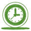 Green clock icon