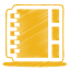 Yellow address book icon