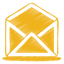 Yellow-mail-open icon