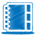 Blue-address-book icon