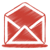 Red-mail-open icon