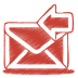 Red-mail-receive icon