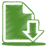 Green-document-download icon