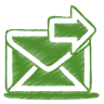 Green-mail-send icon