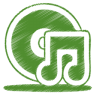 Green-music-cd icon