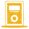 Yellow-mp3-player icon