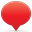 Social balloon color red icon