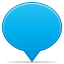 Social balloon color blue icon