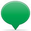 Social balloon color green icon