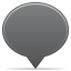 Social balloon color grey icon