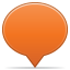 Social balloon color orange icon