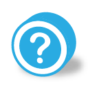 Button round dark question icon
