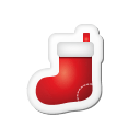 Xmas-sticker-stocking icon