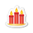 Xmas-sticker-candles icon