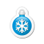 Xmas-sticker-ball-blue icon