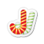 Xmas-sticker-candy-cane icon