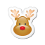 Xmas-sticker-reindeer icon