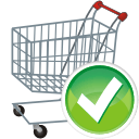 Shopping cart accept icon