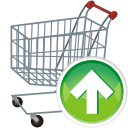 Shopping cart up icon