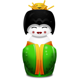 Geisha China green icon