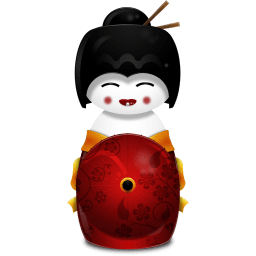 Geisha Japan red icon
