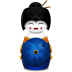 Geisha-Japan-blue icon