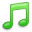 Music note green icon