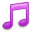 Music note pink icon