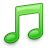 Music note green icon