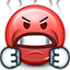 Emoticon Mad Red Boiling icon
