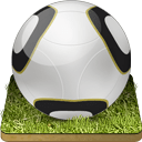 Soccer ball grass icon