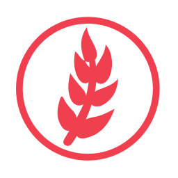 Wheat allergy red icon