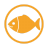Fish allergy amber icon