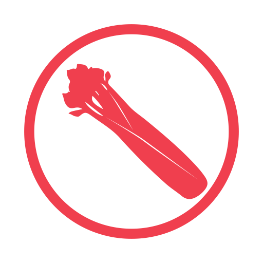 Celery allergy red icon