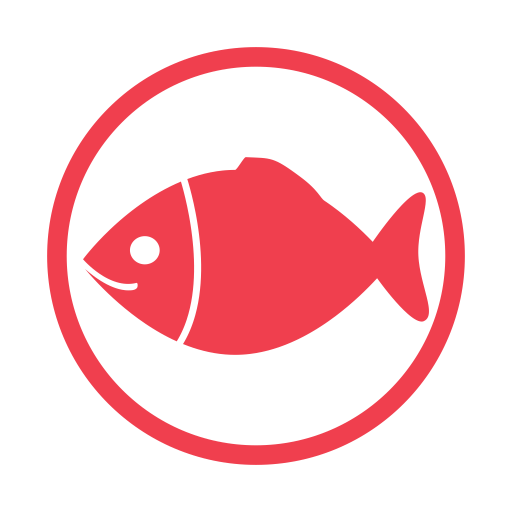 Fish-allergy-red icon