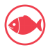 Fish-allergy-red icon