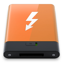 Orange Thunderbolt W icon