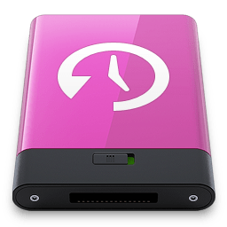 Pink Time Machine W icon