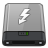 Grey Thunderbolt W icon