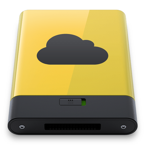 Yellow iDisk icon