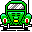 Green bug back icon