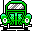 Green bug front icon