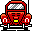 Red bug back icon